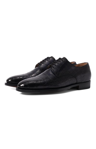 Мужские дерби из кожи крокодила KITON, арт. USSA101N00102