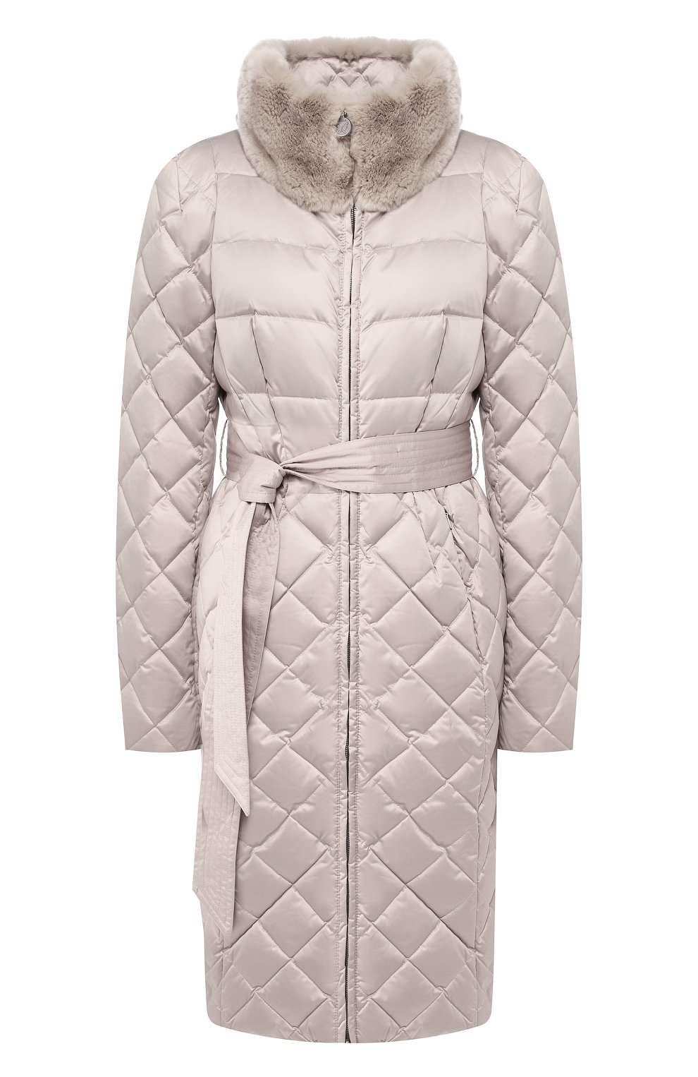 Пуховое пальто NAUMI светло-серого цвета по цене 37800 руб., арт. 18 W 774 01 13, фото 1 Пуховое пальто NAUMI, арт. 18 W 774 01 13, фото 1
