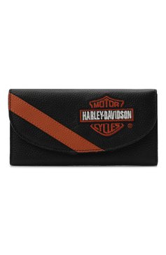 Женские кожаный кошелек HARLEY-DAVIDSON оранжевого цвета, арт. VBS6267-OrgBlk | Фото 1 (Материал: Натуральная кожа)