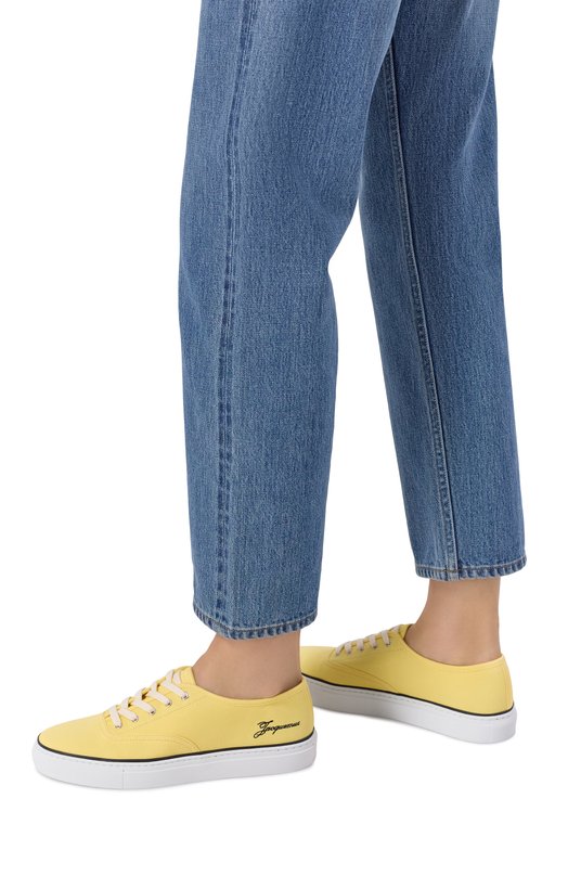 Текстильные кеды Les Féfé Jacquemus 26EF0W00212/AW00829 Жёлтый  26EF0W00212/AW00829 Фото 2