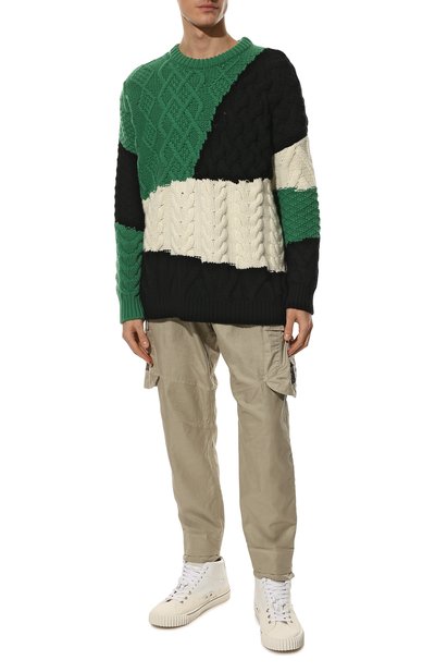 Брюки-карго из хлопка и льна STONE ISLAND, арт. 761930318, фото 2