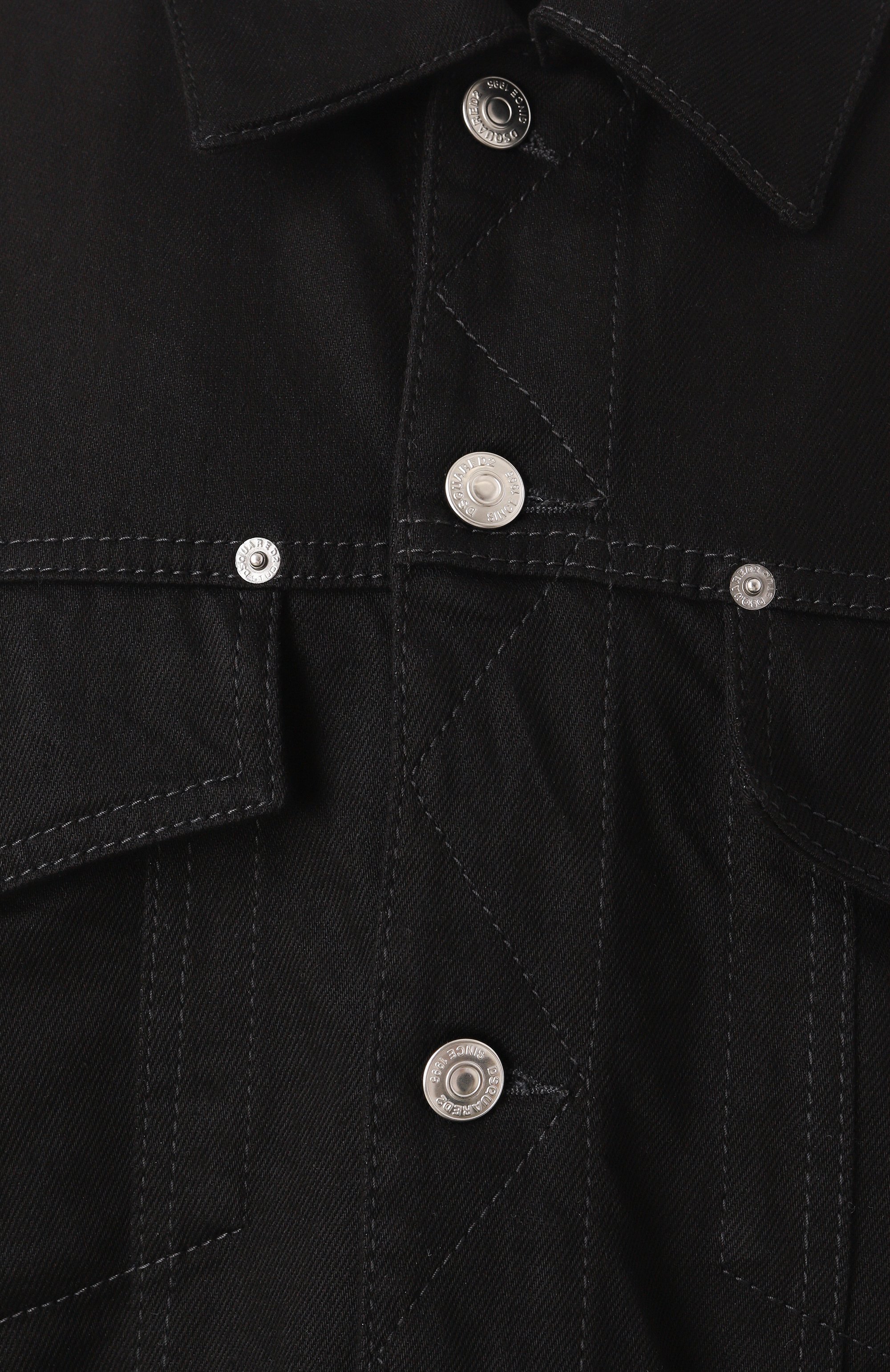 Джинсовая куртка DSQUARED2 черного цвета по цене 75700 руб., арт. S80AM0047/S30564, фото 6 Джинсовая куртка DSQUARED2, арт. S80AM0047/S30564, фото 6