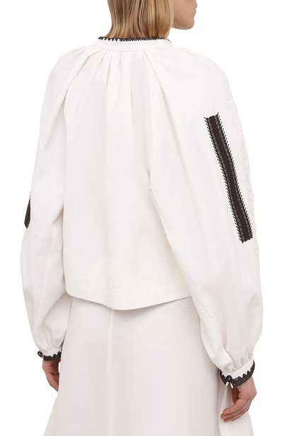 Льняная блузка JIL SANDER, арт. JSPS561380-WS320700A, фото 4
