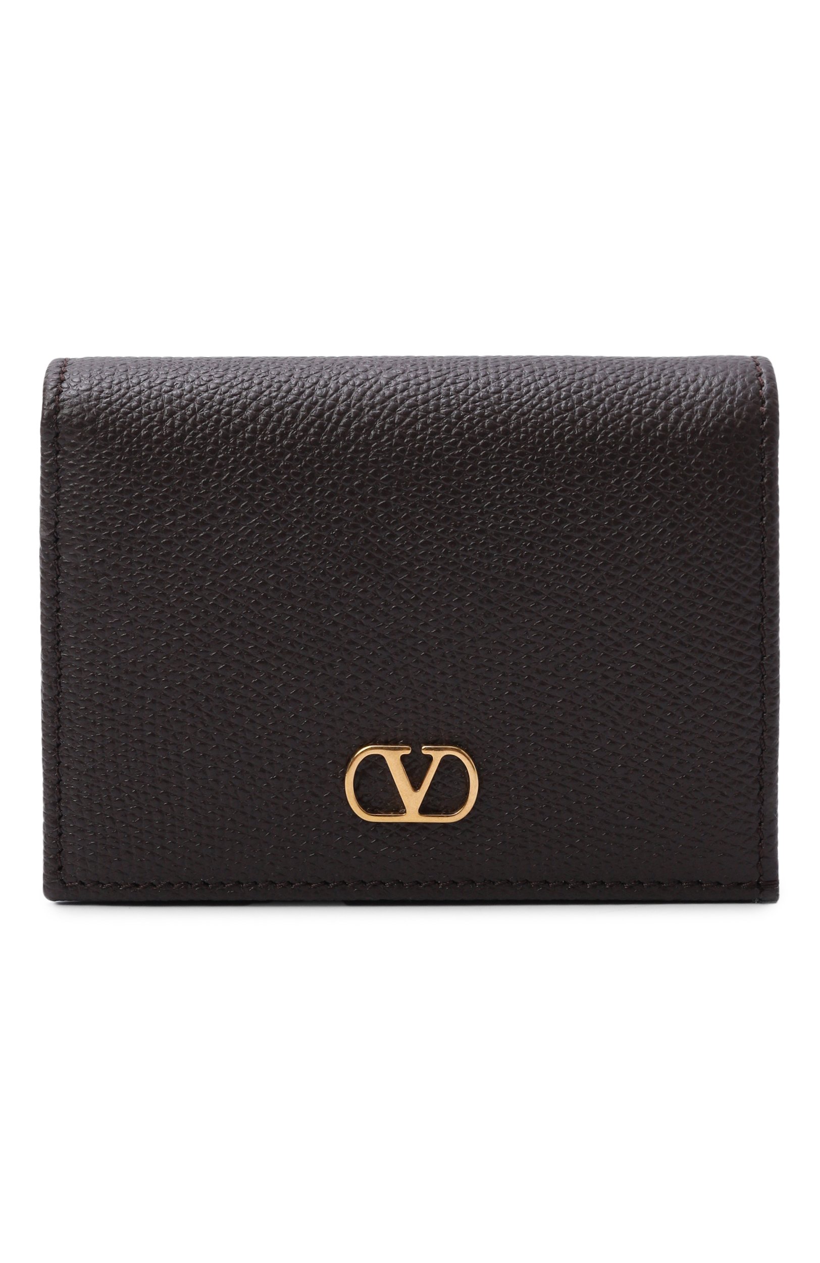 Кожаное портмоне VALENTINO темно-коричневого цвета по цене 55450 руб., арт. 9W2P0AJ3/SNP, фото 1 Кожаное портмоне VALENTINO, арт. 9W2P0AJ3/SNP, фото 1