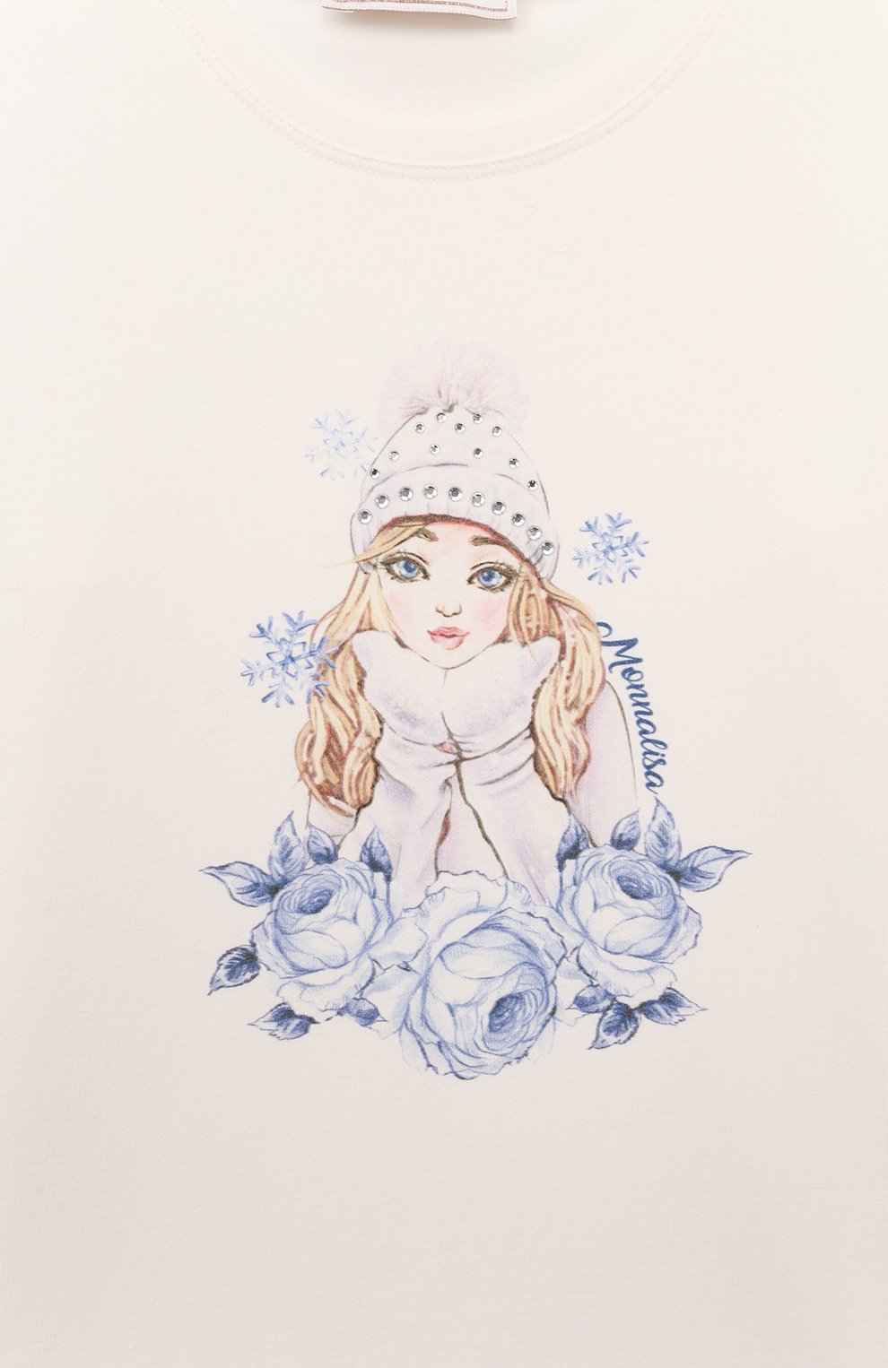 Хлопковый лонгслив MONNALISA, арт. 19D620RU, фото 3