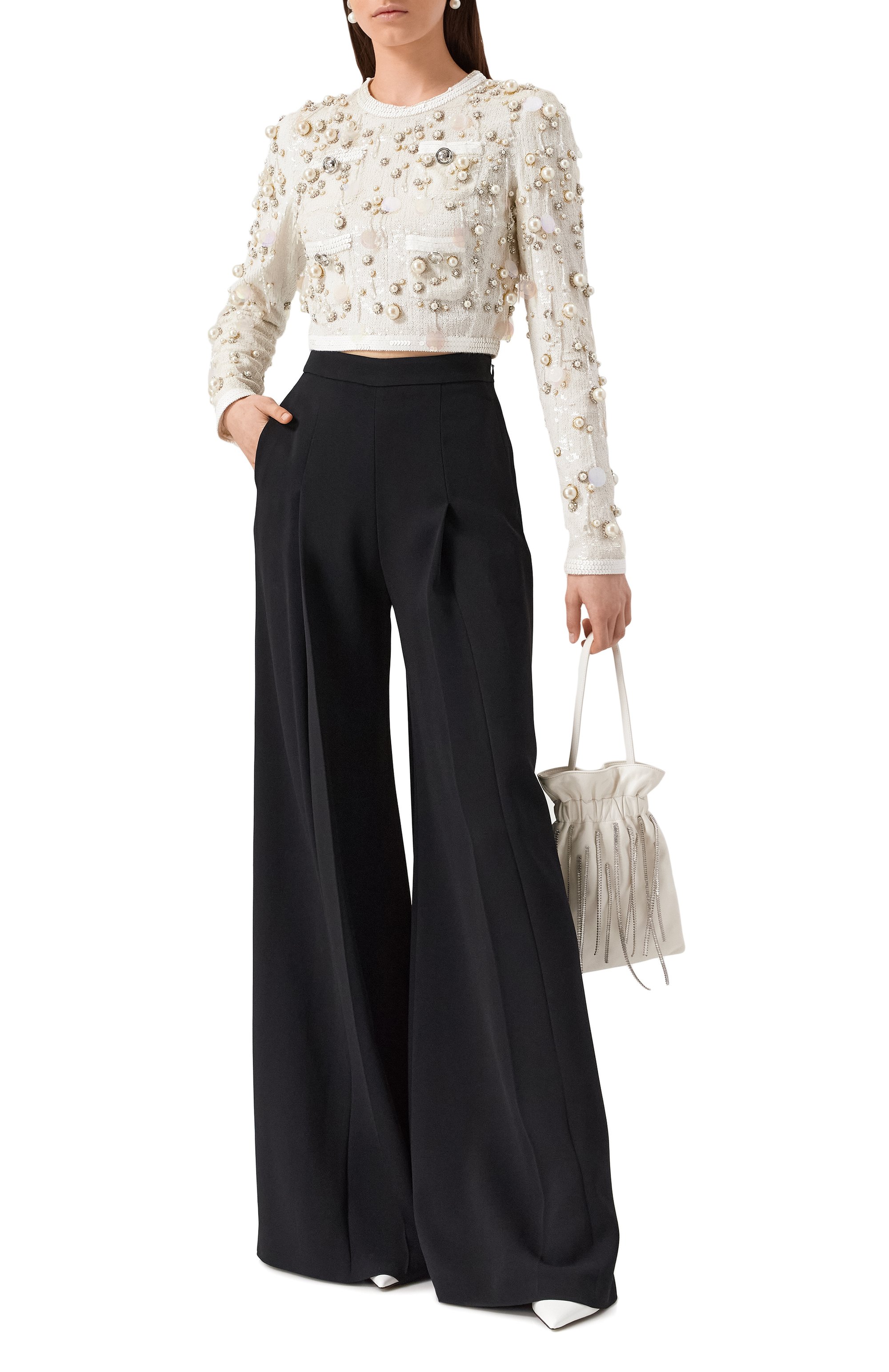 Топ с отделкой пайетками GIAMBATTISTA VALLI, арт. 24FWSVAS1069-E2ASJ, фото 2