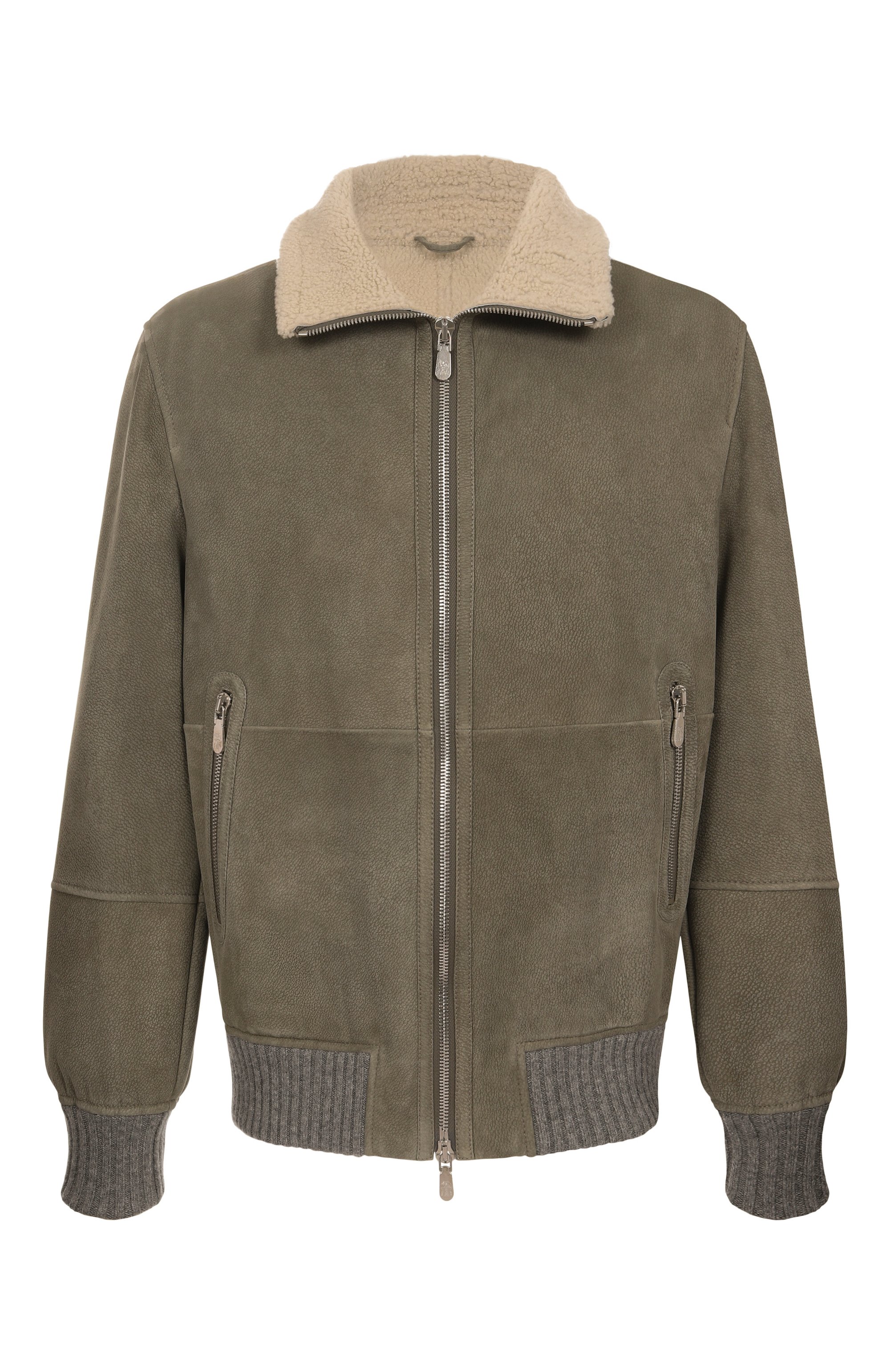 Дубленка из овчины BRUNELLO CUCINELLI хаки цвета по цене 924000 руб., арт. MPMTU1737, фото 1 Дубленка из овчины BRUNELLO CUCINELLI, арт. MPMTU1737, фото 1