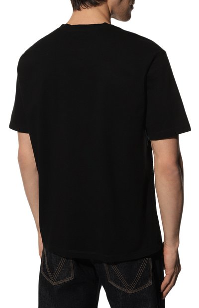 Хлопковая футболка BISIBIGLIO черного цвета по цене 11000 руб., арт. BRIG CARTE/2212 RIF (C0TT0NE PESANTE), фото 4 Хлопковая футболка BISIBIGLIO, арт. BRIG CARTE/2212 RIF (C0TT0NE PESANTE), фото 4