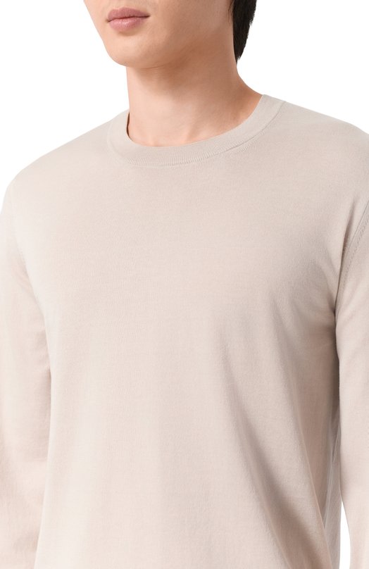 Хлопковый джемпер Brunello Cucinelli M2900100 Бежевый  M2900100 Фото 5