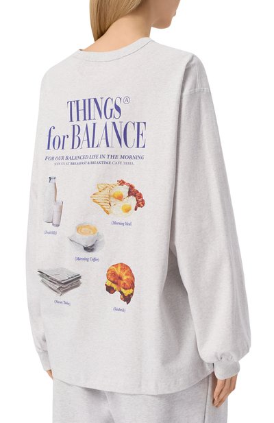 Хлопковый свитшот AECA WHITE, арт. AWCMSSBBTTLST001A2.LIGHT GREY (L), фото 4