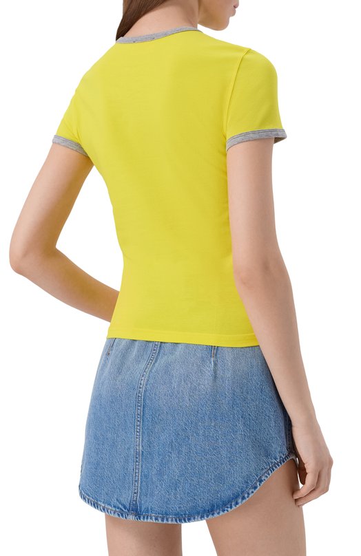 Хлопковая футболка Diesel A21918/0QHHA Жёлтый  A21918/0QHHA Фото 4