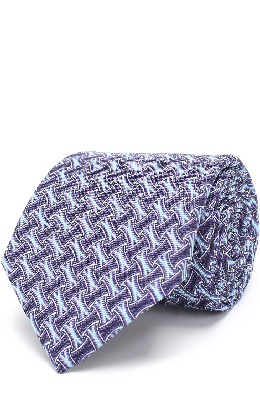 Шелковый галстук с узором TURNBULL & ASSER, арт. TIE002-BB401, фото 1