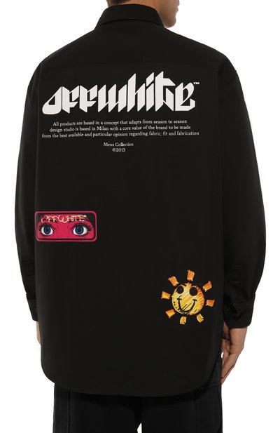 Хлопковая рубашка OFF-WHITE, арт. 0MGE004F24FAB002, фото 4