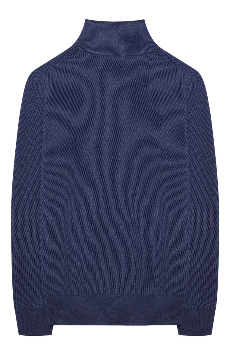 Детский хлопковый свитер POLO RALPH LAUREN синего цвета, арт. 323850965 | Фото 2 (Материал внешний: Хлопок; Рукава: Длинные; Мальчик�и Кросс-КТ: Свитер-одежда; Ростовка одежда: 13 - 15 лет | 158 см, 10 - 11 лет | 140 - 146см, 9 лет | 134 см, 16 лет | 164 см)