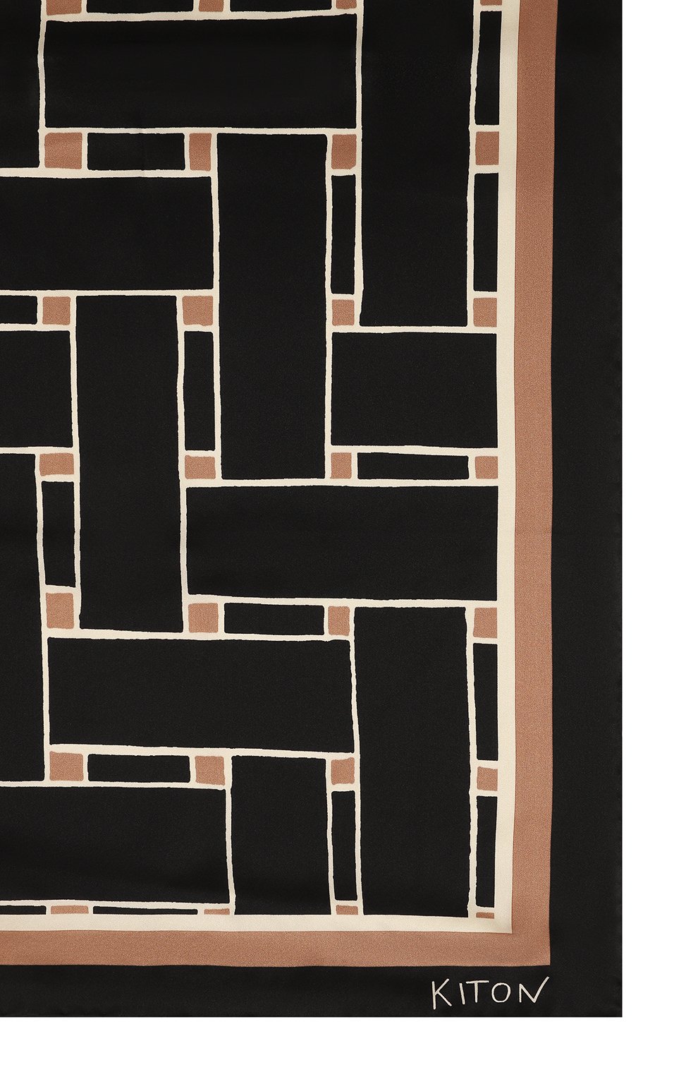 Шелковый платок KITON, арт. D53754K0550F03, фото 4