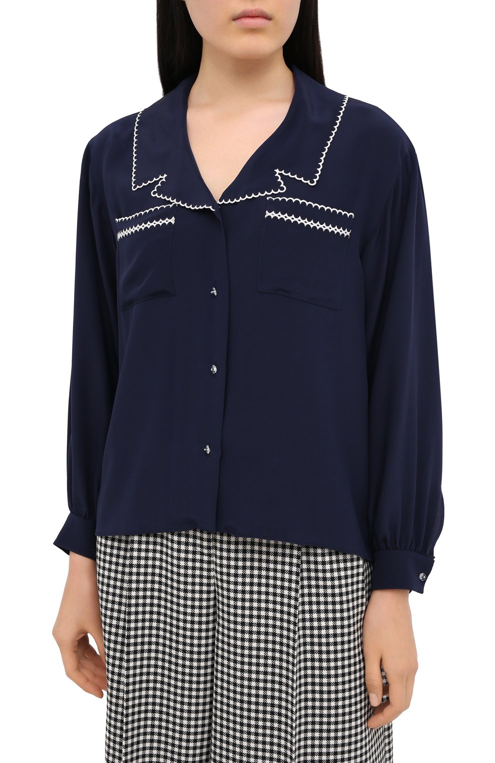 Шелковая блузка MIU MIU, арт. MK1467-102-F0124, фото 3