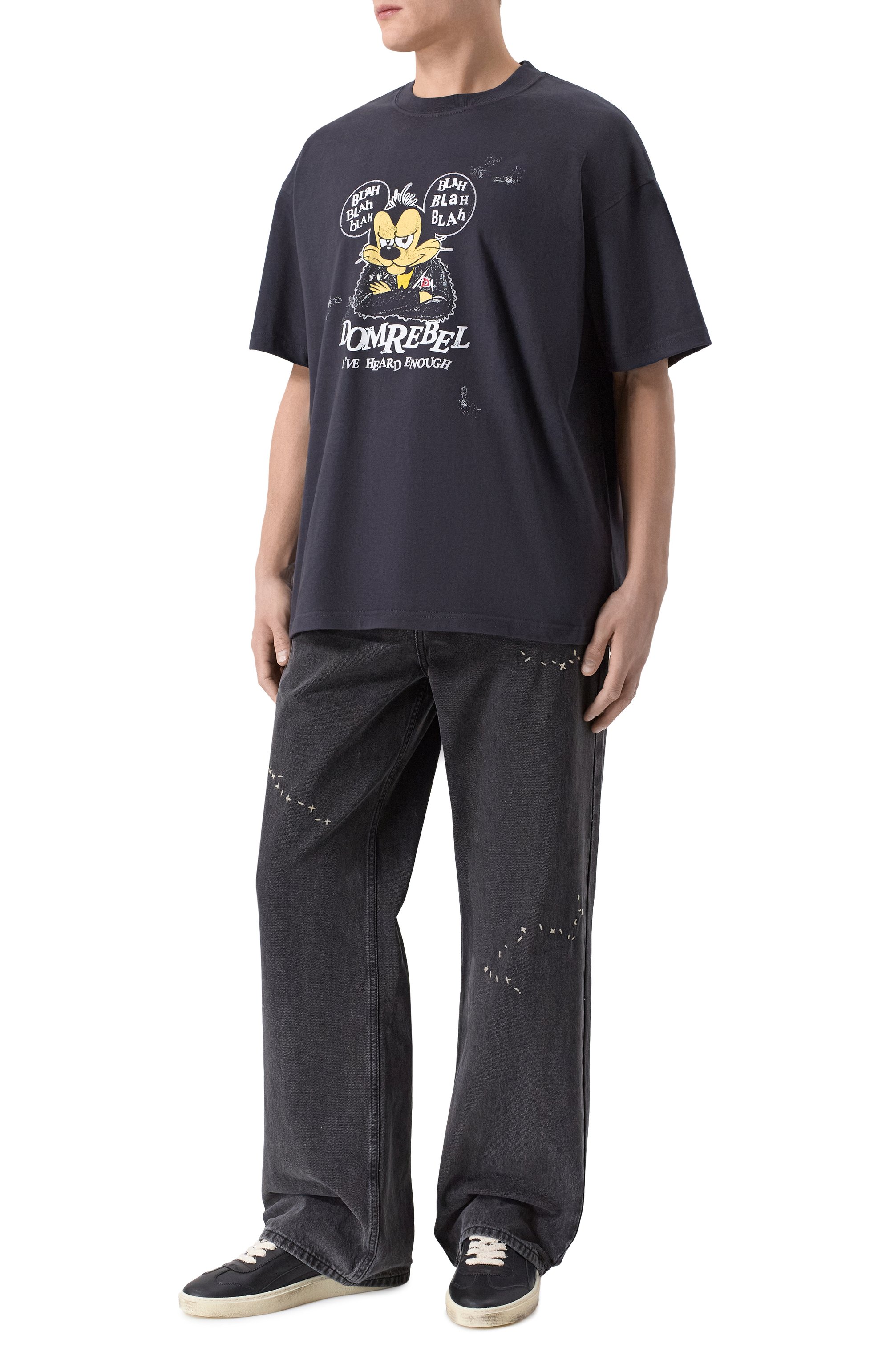 Джинсы DOMREBEL темно-серого цвета по цене 39200 руб., арт. M JERK/B00TCUT JEANS, фото 2 Джинсы DOMREBEL, арт. M JERK/B00TCUT JEANS, фото 2