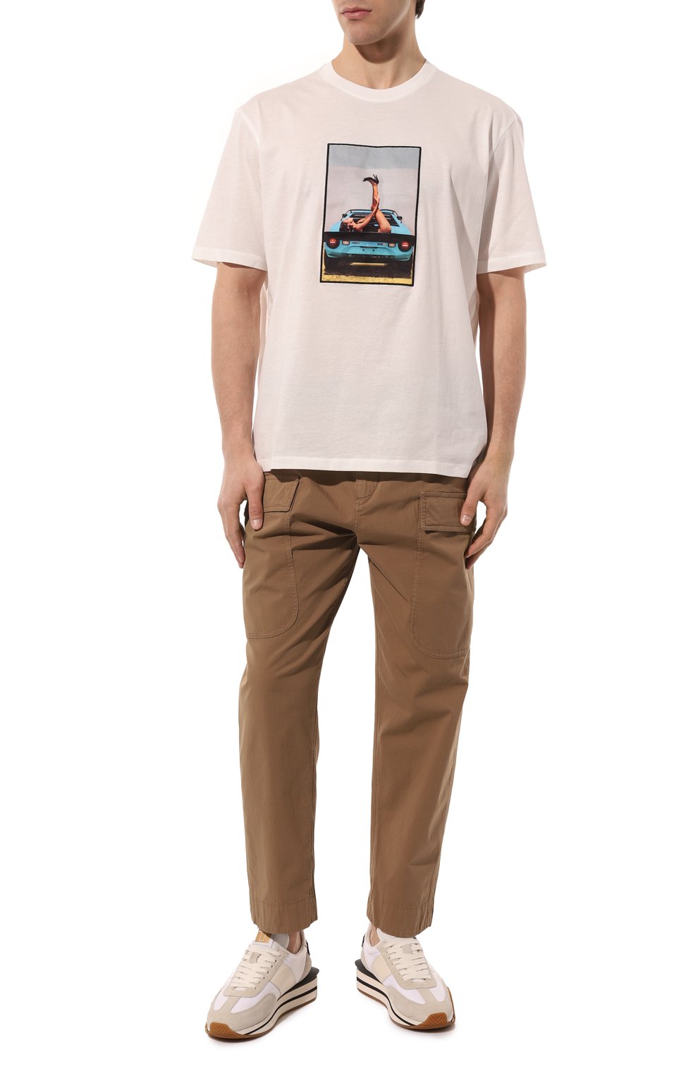 Хлопковая футболка LIMITATO белого цвета по цене 23950 руб., арт. WAY UP/TSHIRT, фото 2 Хлопковая футболка LIMITATO, арт. WAY UP/TSHIRT, фото 2