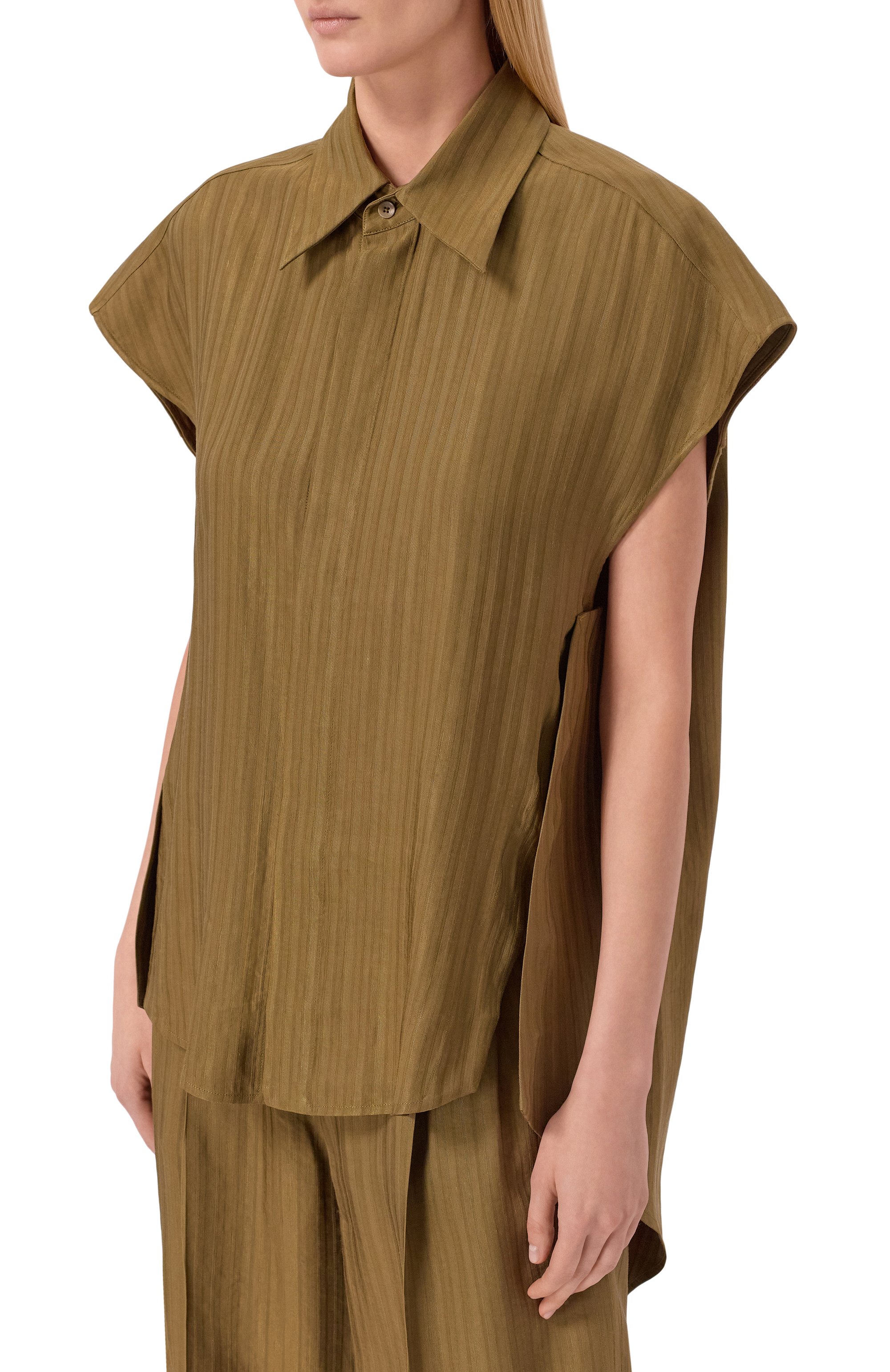 Рубашка изо льна и вискозы PETAR PETROV, арт. S26TB9, фото 3