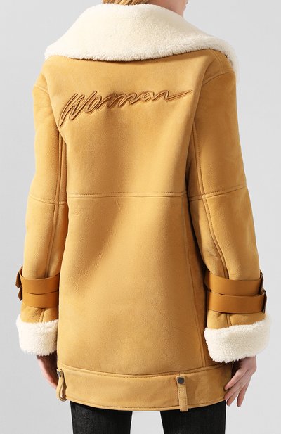 Дубленка OFF-WHITE коричневого цвета по цене 276000 руб., арт. 0WJG005E19E880814848, фото 4 Дубленка OFF-WHITE, арт. 0WJG005E19E880814848, фото 4
