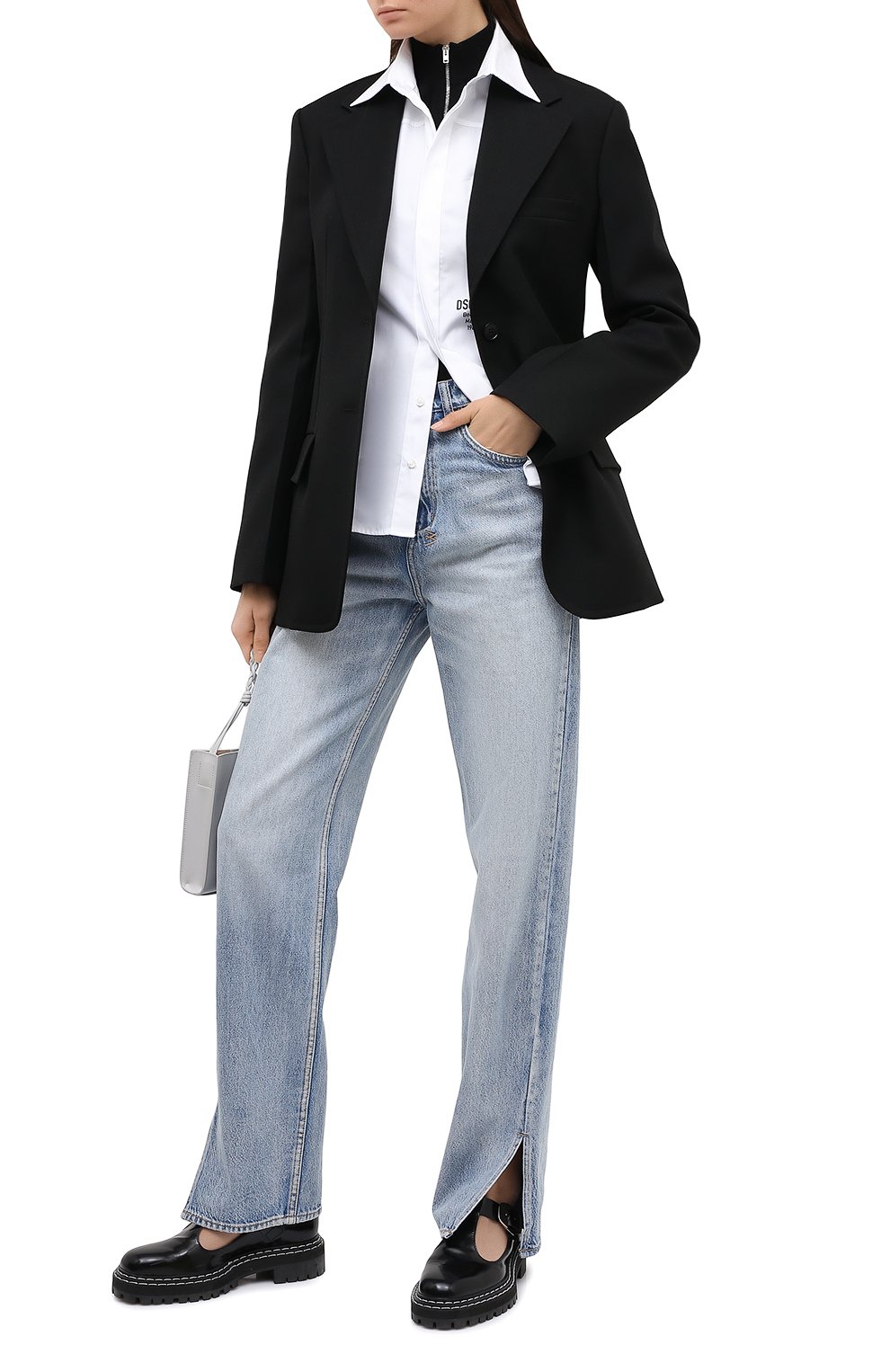 Хлопковая рубашка DSQUARED2 белого цвета по цене 27950 руб., арт. S75DL0733/S36275, фото 2 Хлопковая рубашка DSQUARED2, арт. S75DL0733/S36275, фото 2