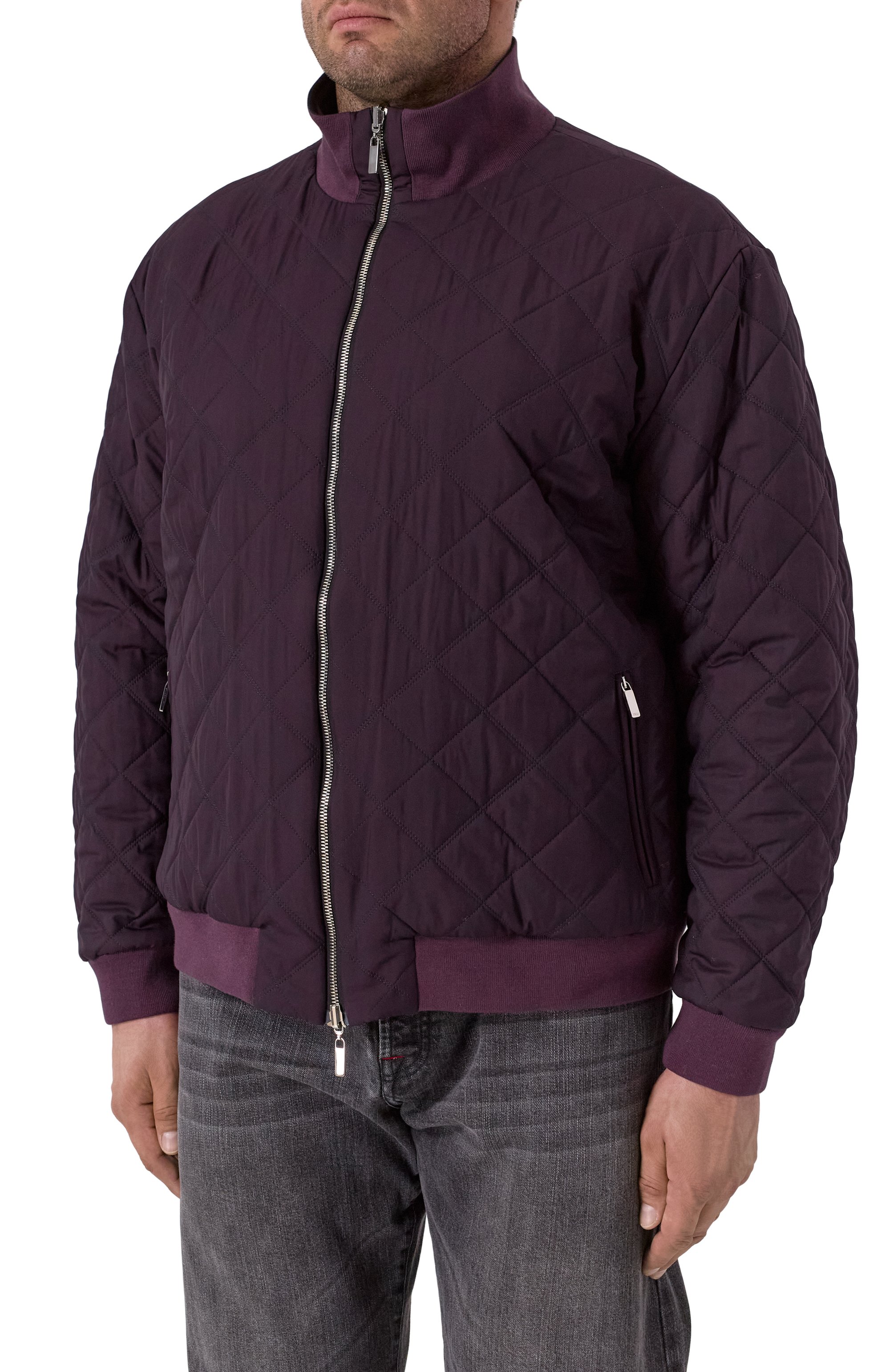 Двусторонний шелковый бомбер ZILLI темно-синего цвета по цене 483500 руб., арт. B0MR02M060077001A/62, фото 6 Двусторонний шелковый бомбер ZILLI, арт. B0MR02M060077001A/62, фото 6