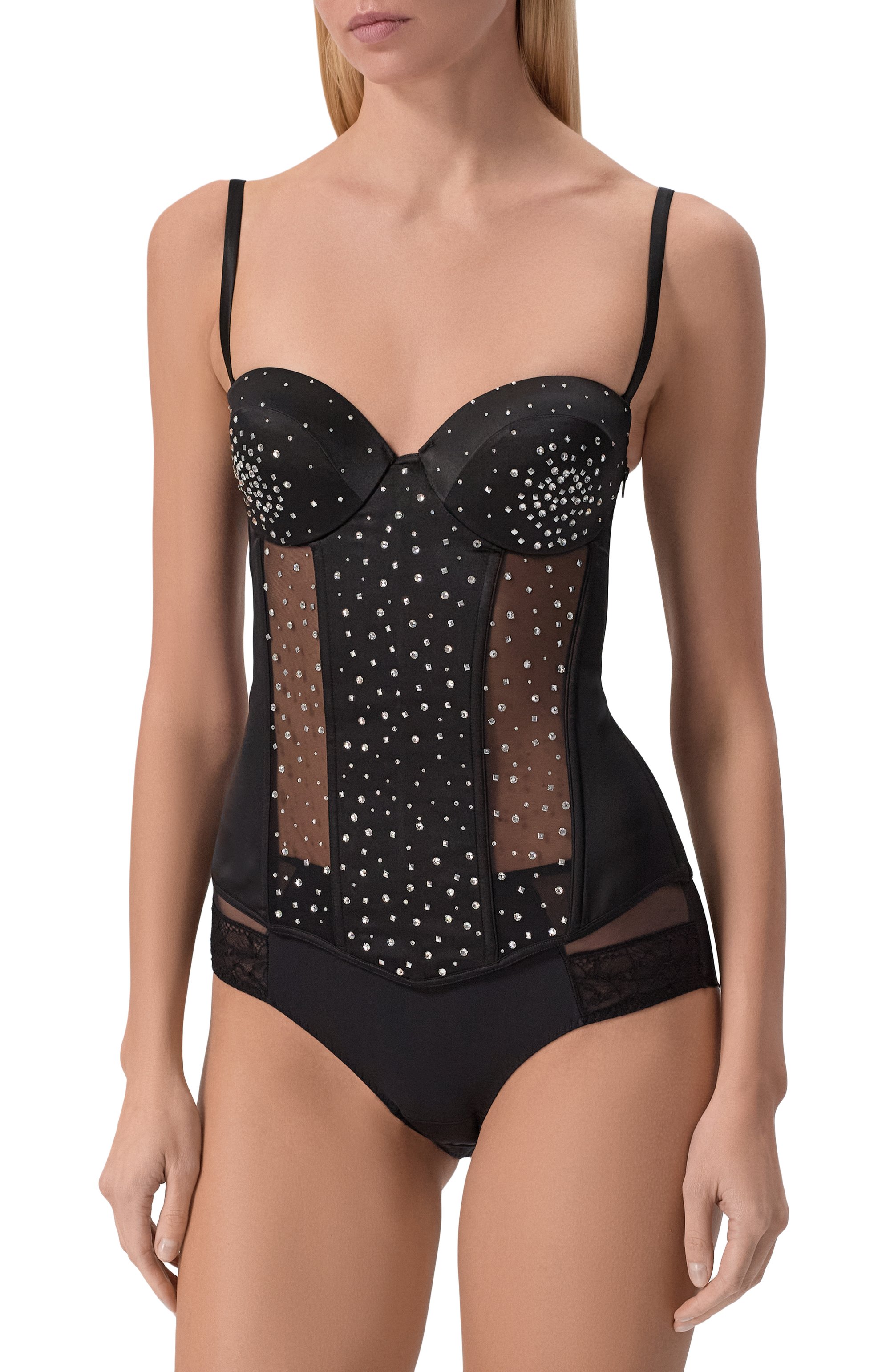 Шелковый корсет с отделкой кристаллами swarovski I.D. SARRIERI, арт. M56872, фото 2