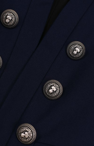 Хлопковый пиджак с шалевыми лацканами и декоративными пуговицами BALMAIN, арт. S8E/7002/T310, фото 3