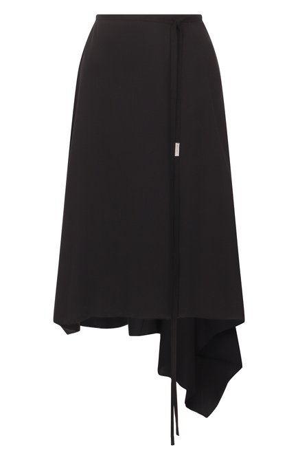 Женская юбка из вискозы и шерсти ANN DEMEULEMEESTER черного цвета, арт. B0012264/FA556 | Фото 1 (Драгоценные камни: Проставлено; Материал внешний: Вискоза; Материал сплава: Проставлено; Длина Ж (юбки, платья, шорты): Миди)