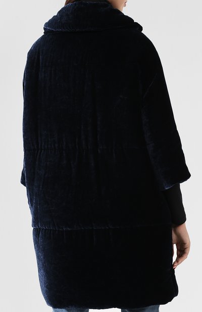 Бархатный пуховик с отложным воротником MONTECORE, арт. 2526C460/182801, фото 4