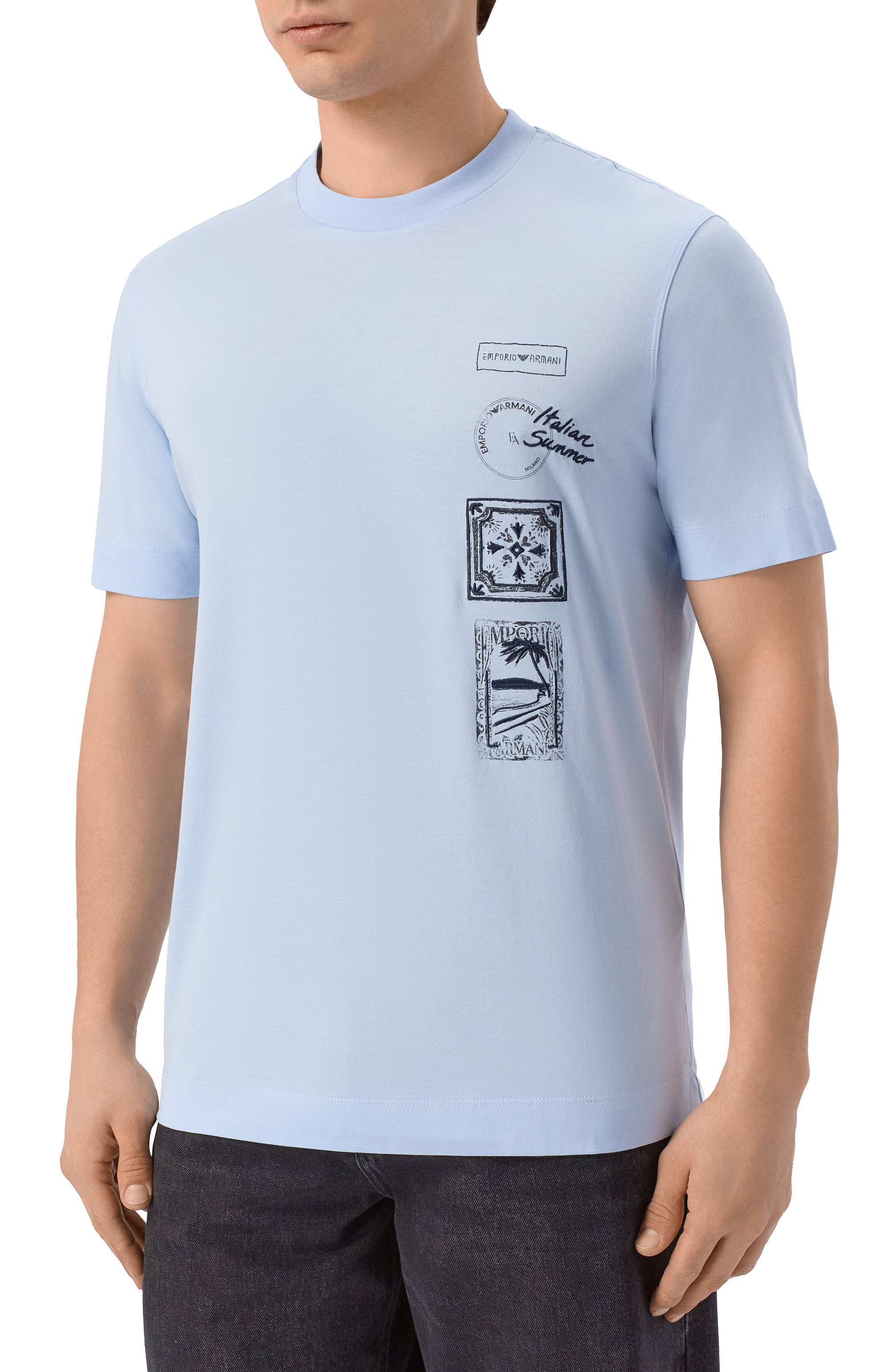 Хлопковая футболка EMPORIO ARMANI, арт. EM004994/AF24470, фото 3