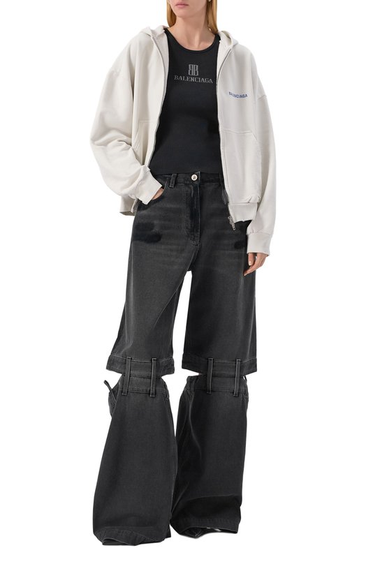 Майка из вискозы Balenciaga 835500/T5231 Чёрный  835500/T5231 Фото 2