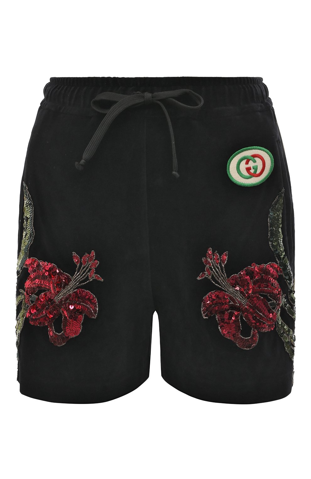 Хлопковые шорты GUCCI черного цвета по цене 216000 руб., арт. 580476 XJBLD, фото 1 Хлопковые шорты GUCCI, арт. 580476 XJBLD, фото 1