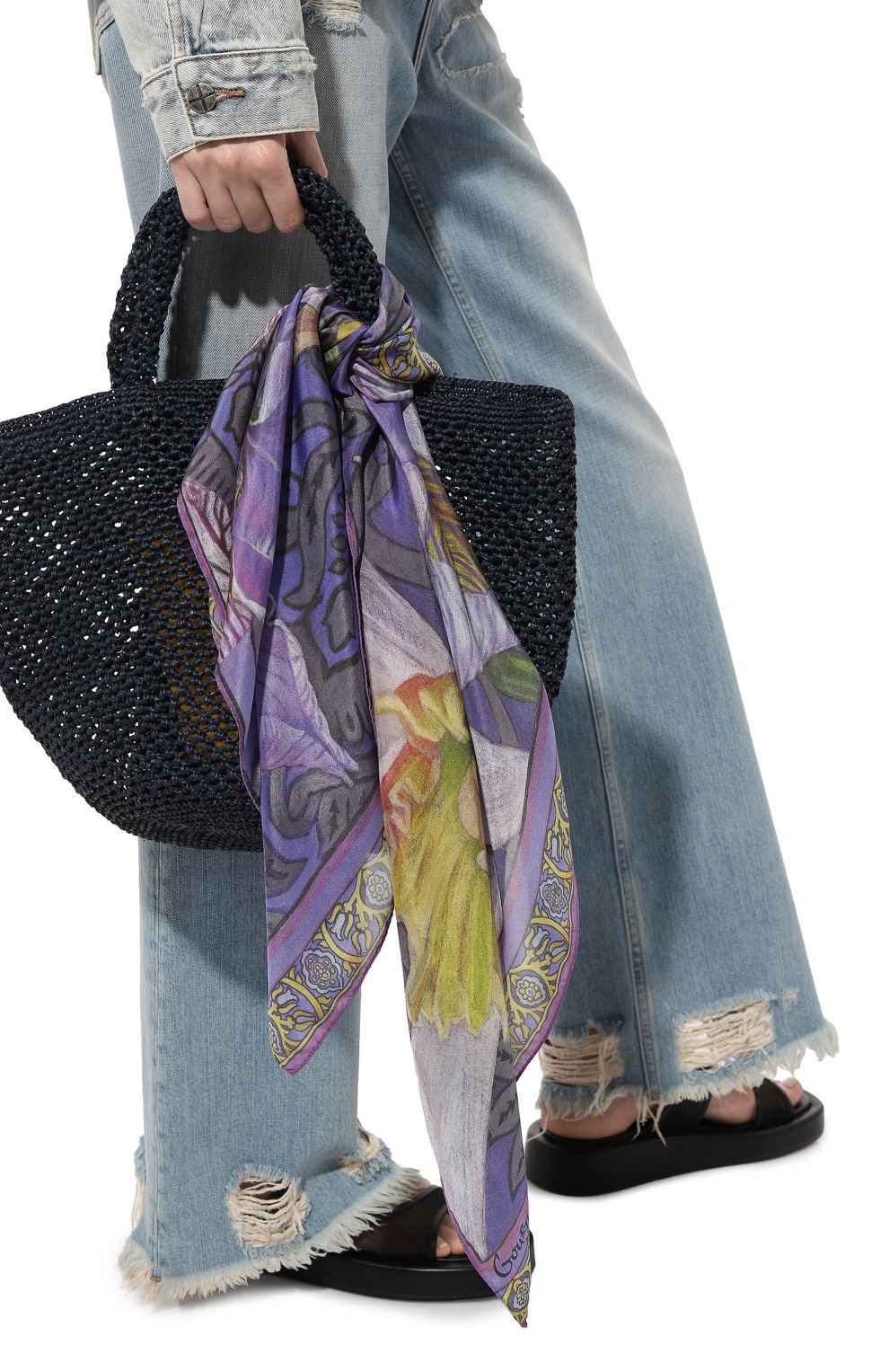 Шелковый платок ирисы GOURJI, арт. T23IR7R/1, фото 5