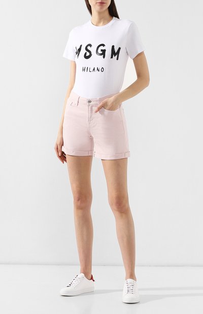 Джинсовые шорты 7 FOR ALL MANKIND розового цвета по цене 14800 руб., арт. JSWUV690LX, фото 2 Джинсовые шорты 7 FOR ALL MANKIND, арт. JSWUV690LX, фото 2