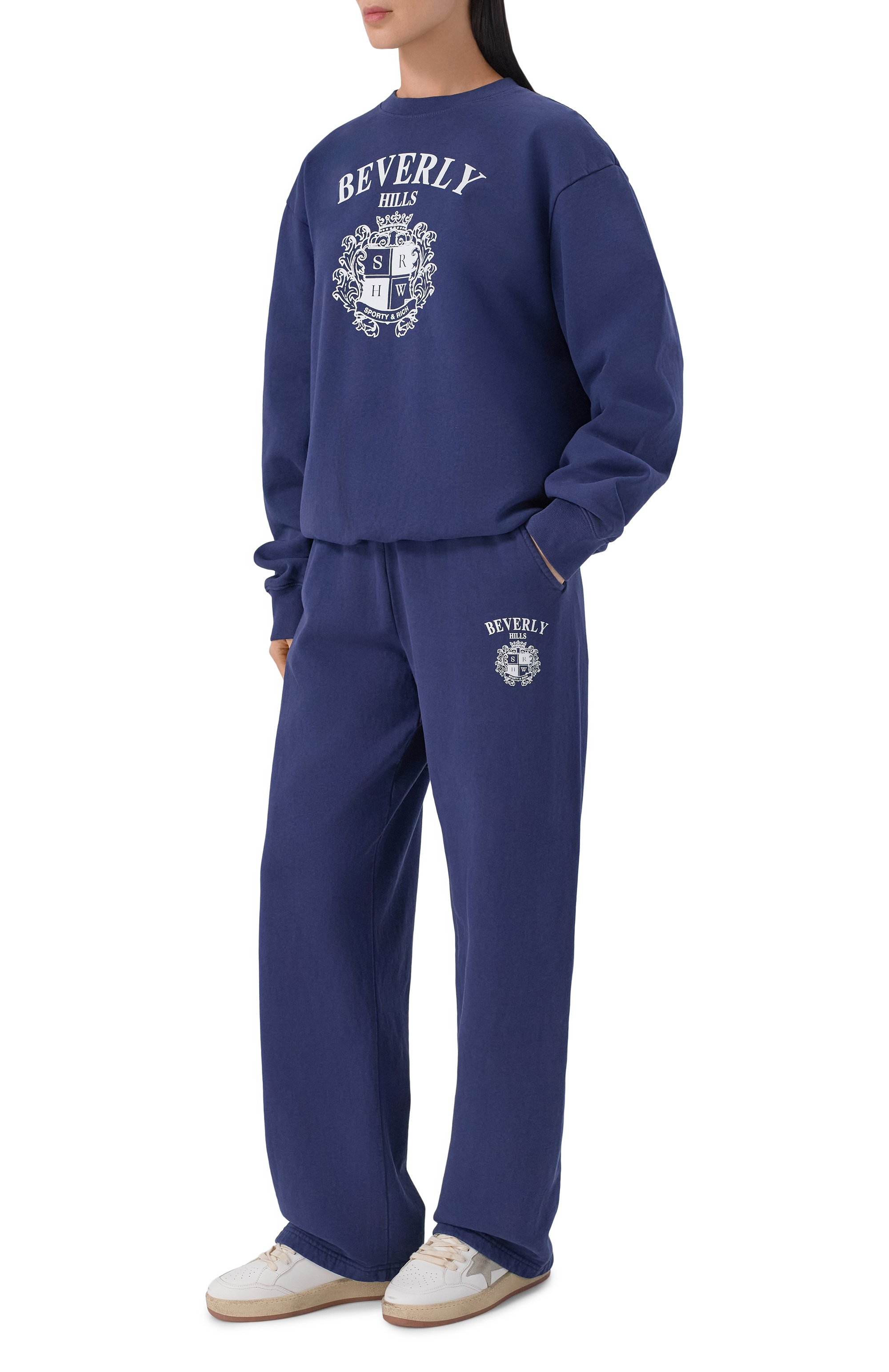 Хлопковые брюки SPORTY AND RICH, арт. PA05564256BL106, фото 2