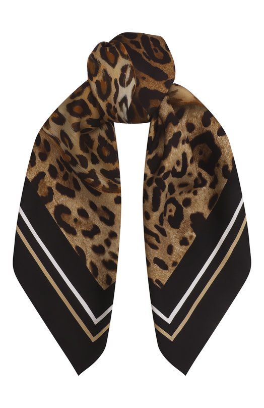 Шелковый платок Dolce & Gabbana FN092R/GDCUV Леопардовый FN092R/GDCUV