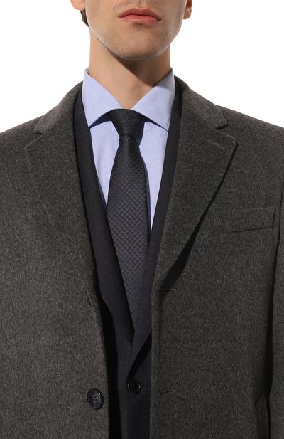 Шелковый галстук EMPORIO ARMANI синего цвета по цене 16650 руб., арт. 340075/CC113, фото 2 Шелковый галстук EMPORIO ARMANI, арт. 340075/CC113, фото 2