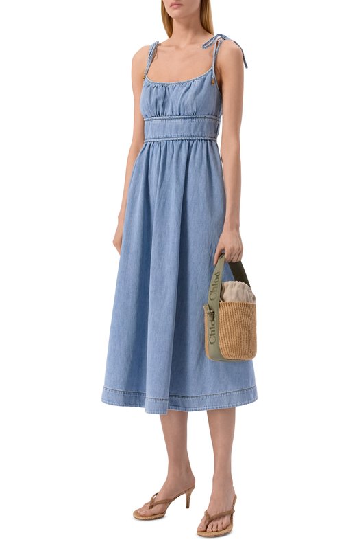 Сумка Chloé x Mifuko Woody small Chloé CHC23AS381L18 Бежевый  CHC23AS381L18 Фото 3