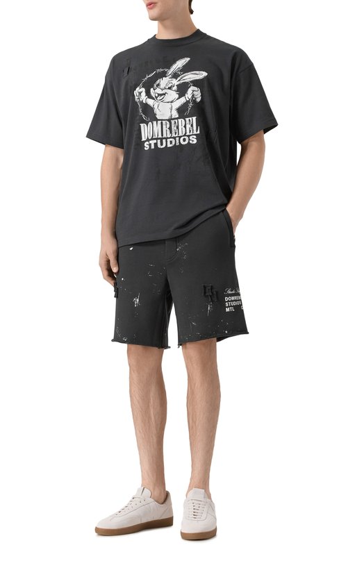 Хлопковые шорты DOMREBEL M STAFF SWEATSH0RTS Серый  M STAFF SWEATSH0RTS Фото 2