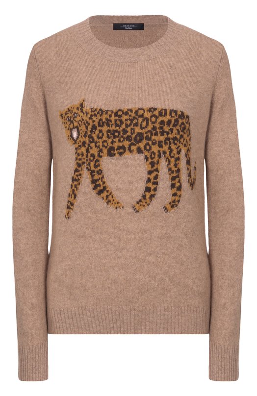 Кашемировый пуловер Weekend Max Mara WKDTUNICA Коричневый WKDTUNICA