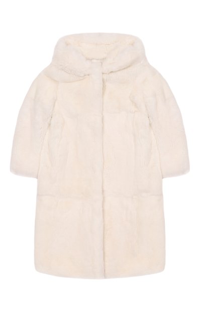 Шуба из меха кролика YVES SALOMON ENFANT, арт. 21WEM302XXREXX/4-6