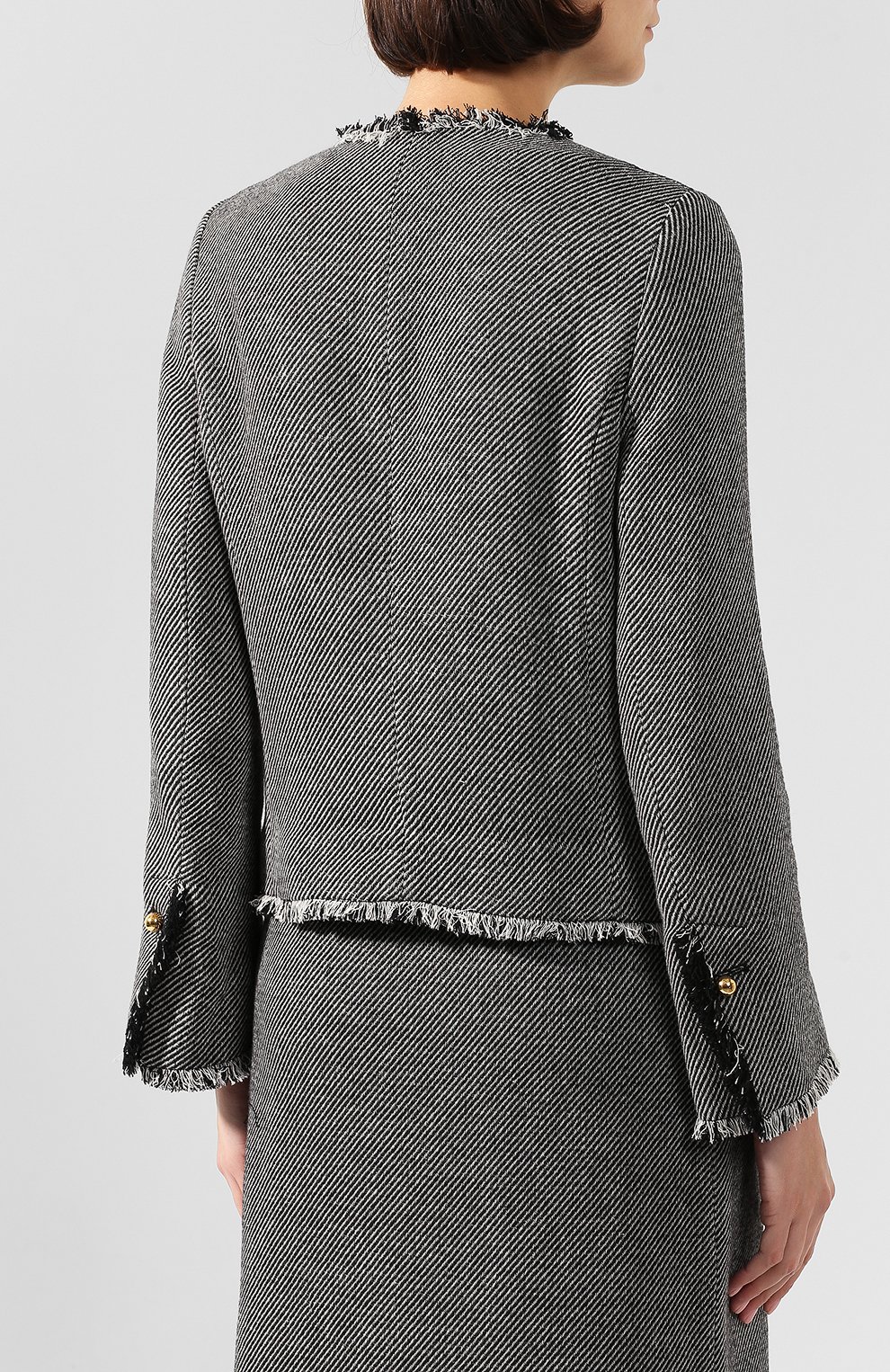 Жакет BY MALENE BIRGER серого цвета по цене 46700 руб., арт. Q67382005/MALIN, фото 4 Жакет BY MALENE BIRGER, арт. Q67382005/MALIN, фото 4
