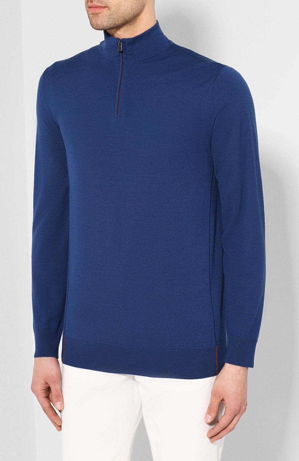 Шерстяной джемпер LORO PIANA синего цвета по цене 171000 руб., арт. FAL0878, фото 3 Шерстяной джемпер LORO PIANA, арт. FAL0878, фото 3