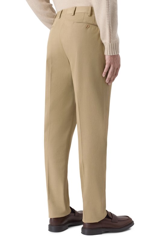 Хлопковые брюки Loro Piana FAM1901 Бежевый  FAM1901 Фото 4