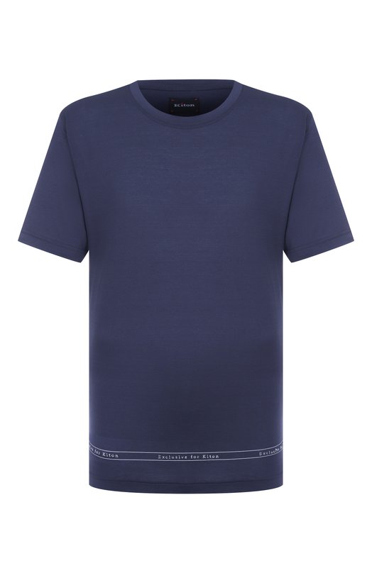 Хлопковая футболка Kiton UMK0824K326 Синий UMK0824K326