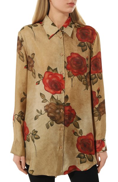 Рубашка UMA WANG бежевого цвета по цене 111000 руб., арт. S3 M UP1001, фото 3 Рубашка UMA WANG, арт. S3 M UP1001, фото 3