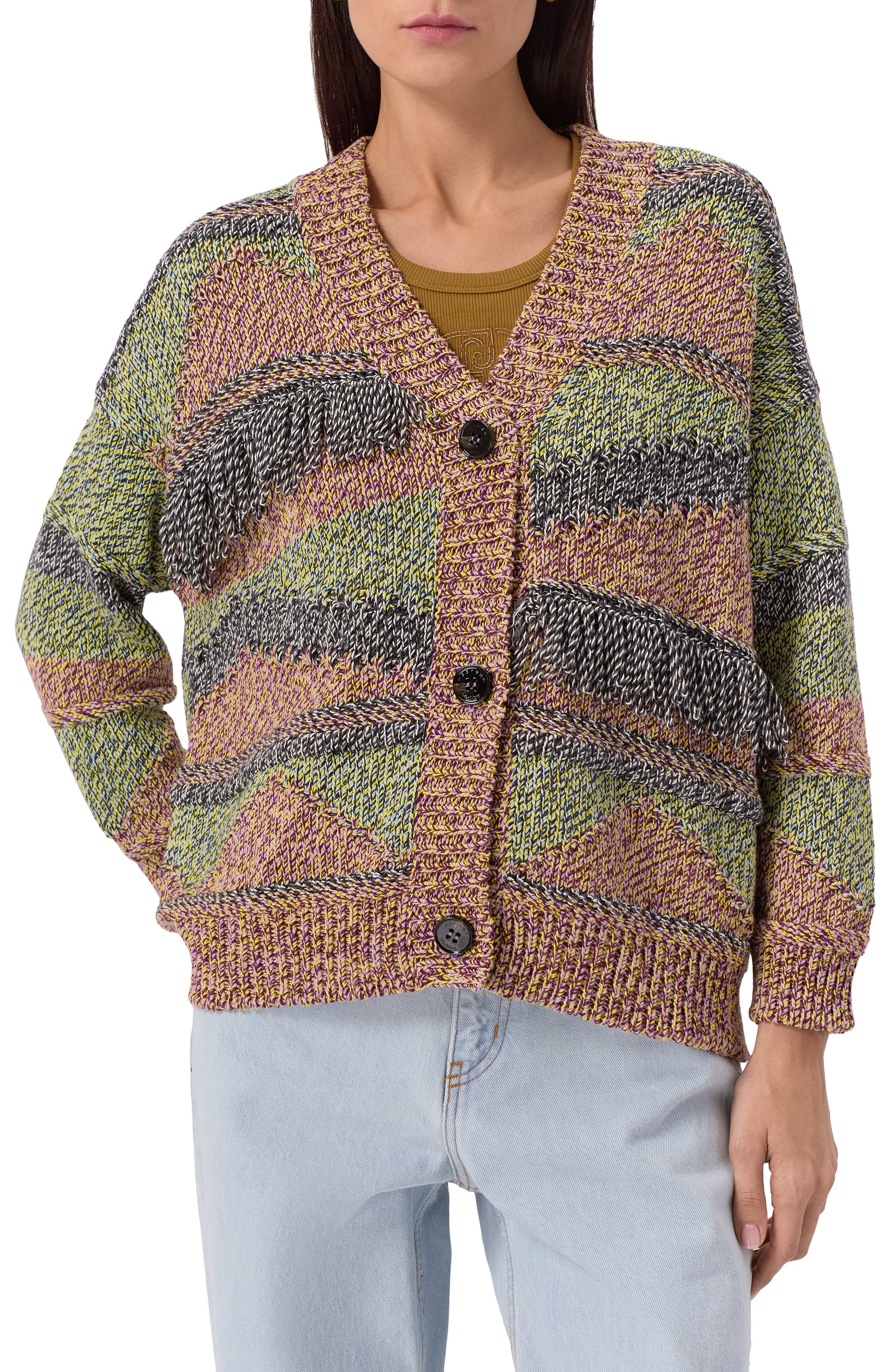 Кардиган из хлопка и шерсти WEEKEND MAX MARA, арт. BRIC, фото 3