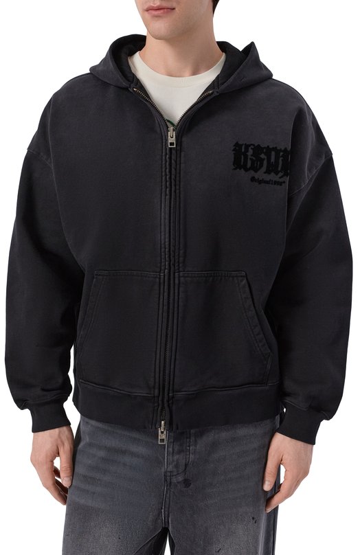 Хлопковая толстовка Ksubi MPS26FL001 Чёрный  MPS26FL001 Фото 3