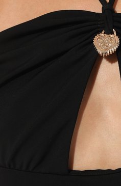 Женское платье из вискозы DSQUARED2 черного цвета, арт. S75CV0786/S24599 | Фото 5 (Случай: Коктейльный; Стили: Гламурный; Длина Ж (юбки, платья, шорты): Мини; Материал сплава: Проставлено; Материал внешний: Вискоза; Драгоценны�е камни: Проставлено; Женское Кросс-КТ: Платье-одежда)